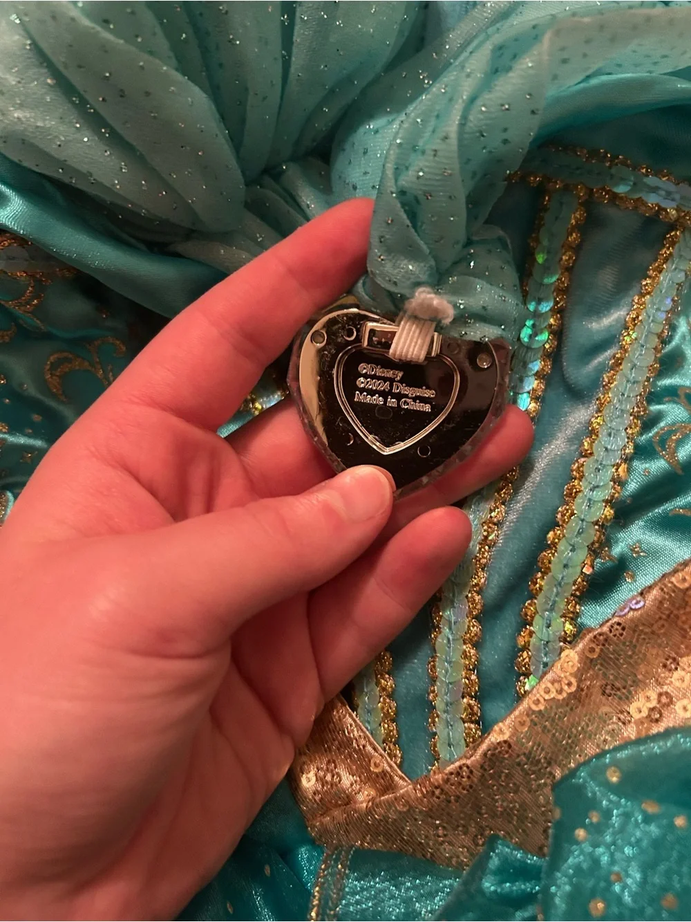 Disney Girl’s Turquoise & Gold Princess Jasmine Halloween Costume